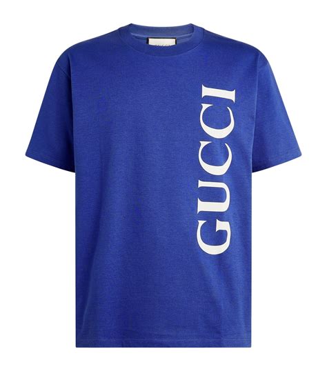 authentic gucci tshirt blue|gucci graphic t shirt.